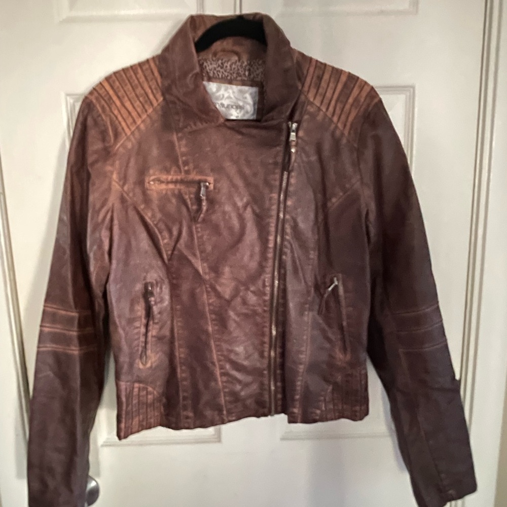 Maurices Brown Faux Leather Jacket